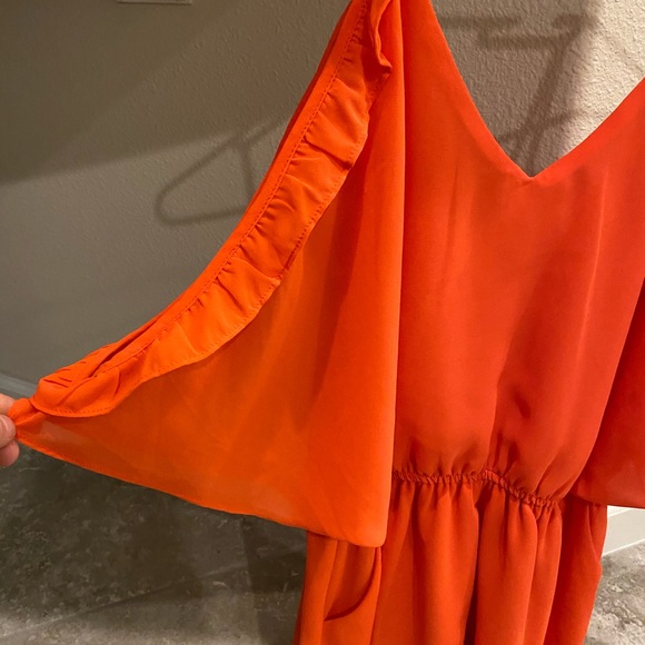 Dainty Hooligan orange romper Small. NWOT - Picture 6 of 7